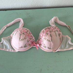 Pretty Pink Floral Bra